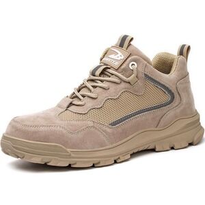 Maven Steel Toe Work Boots Khaki Lightweight Breathable SR Safety Shoes Sz 12.5